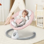 Indoor Outdoor Portable Baby Bouncer Electric Baby Rocker Infant Baby Swing Pink