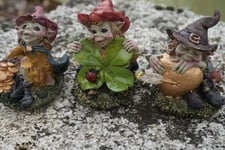 97194 3  FIGURINE TROLL CHANCE TREFLE   LUTIN PIXIE ELFE FARFADET KORRIGAN LOTO