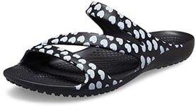 Crocs Women's Kadee II Sandal W Clog, Black/White, 2 UK