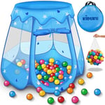 KIDUKU® Tente de Jeu pour Enfants + 100 balles + étui de Transport (Bleu)