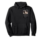 Miniature American Shepherd Puppy Dog In Pocket Cute Pet Pullover Hoodie