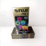 3 x FUJI Super VHS Pro SE-60 Blank VHS Cassette Tapes - New & Sealed