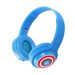 Marvel Iron Man Casque Bluetooth Over-Ear Casque stéréo sans fil Cartoon Spiderman Iron Man Captain avec micro-Captain America