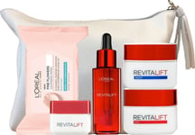 L’Oreal Paris Classic Pouch Set L'oreal Paris: Revitalift, Hydrating & Smoothening, Serum, For Face, 30 Ml + Revitalift, Anti-Wrinkle & Firming, Day, Cream, For Face, 50 Ml + Revitalift, Anti-Wrinkle & Firming, Night, Cream, For Face, 50 Ml + Revita