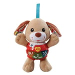 VTech - Chant' Toutou Brun, Peluche Chien Interactive, Hochet Bébé, Éveil Musical, Jouet Poussette, Siège Auto, Berceau et Parc Bébé, Cadeau de Naissance Bébé Dès 3 Mois - Contenu en Français