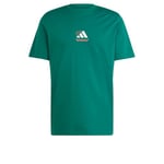 adidas Homme Lounge Pizza Graphic T-Shirt, Collegiate Green, 3XL