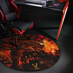 Woxter Stinger Floorpad Red Gaming Floor Mat, Floor Protector Mat, Waterproof, Washable, 100% Microfiber, Diameter 120cm, Red