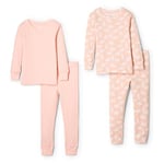 Amazon Essentials x Sofia Grainge Pyjama en Coton, Coupe ajustée Mixte Bébé, Lot de 2, Ours Polaire/Rose, 18 Mois