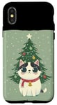 iPhone X/XS Cute Cat with Merry Christmas Tree Costume Case