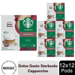 Nescafe Dolce Gusto Starbucks Coffee Pods 12x Boxes / 144 Caps Cappuccino