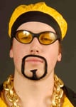 Black Ali G Shaped Rapper Goatee Fake Beard