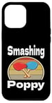 Coque pour iPhone 12 Pro Max Funny Smashing Poppy Ping Pong Lover Game Winner Retro Humour