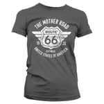 Hybris Route 66 - The Mother Road Girly Tee (DarkGrey,M)