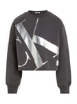 Calvin Klein Kids' Mercury Monogram Sweatshirt, Dark Grey