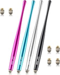 Stylus Pen Pour Écran Tactile 4 Pièce Avec 6 Remplacement Des Fibres Précision Extrême Pour Tous Les Écrans Tactiles Ipad & Tablettes Android Iphone/Samsung/Lenovodell/ /Asus/Surface/Lg[X14]