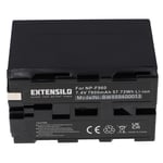 EXTENSILO 1x Batterie compatible avec Aputure AMARAN AL-528C, AMARAN AL-528W, AMARAN AL-528S appareil photo (7800mAh, 7,4V, Li-ion)