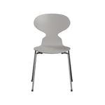 Fritz Hansen Myran 3101 stol nine grey, lackad, kromat stålstativ