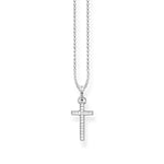 Thomas Sabo Women Necklace Cross Zirconia 925 Sterling Silver KE1653-051-14-L45v