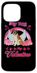 iPhone 14 Pro Max My Dog Is My Valentine Funny St Bernard Dog Valentines Day Case