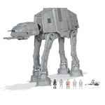 Bizak Star Wars 62610170 Micro Galaxy Squadron at-at Véhicule d'assaut de 25 cm avec Accessoires et 5 Figurines