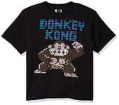 Nintendo Big Boys Donkey Kong Press Start Graphic T-Shirt, Black, YXL