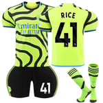 23-24 Arsenal borta barn fotbollströja kit nr 41 RICE nr 41 RICE 12-13 Years