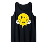 Melting Yellow Smile Funny Smiling Melted Dripping Face Cute Tank Top