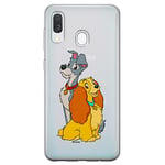 ERT GROUP mobile phone case for Samsung A40 original and officially Licensed Disney pattern Lady and the Tramp 003 optimally adapted to the shape of the mobile phone, partially transparent