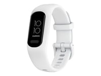 Garmin vívosmart 5 - Aktivitetspårare med band - silikon - vit - bandstorlek: S/M - monokrom - Bluetooth, ANT+ - 24.5 g