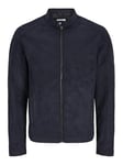 JACK & JONES Men's Jjedylan Clean Faux Suede Jacket Noos Leather, Jet Black, L