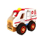 Magni - Wooden ambulance with rubber wheels (2626)