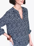 Pure Collection Animal Spot Blouse, Navy