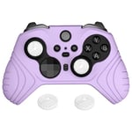 PlayVital Housse de Protection pour Xbox Elite Série 2 Manette,Coque en Silicone Souple pour Xbox Elite Série 2 Controller,Grip Cover avec Capuchon Joystick-Mauve(Édition Samouraï)