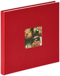 walther Design Photo Album Red 26 x 25 cm with Cover Punching, Fun FA-205-R