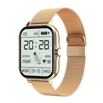 Montre Connect¿¿E Gt20 Pour Les Hommes Et Les Femmes",¿¿Cran Tactile,Moniteur D'activit¿¿ Physique,Bluetooth,Appels,Moniteur De Fr¿¿Quence Cardiaque,"Podom¿¿Tre - Type Golden Steel