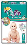 FlyFix TRFFXBD100005 Lot de 40 couches pour bébé Ultra confort et protection Taille M 4-9 kg Unisexe