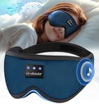 LC-dolida 3D Sleep Mask Headphones Bluetooth V5.4, 100% Blackout Sleep Headphones Deep Eye Mask with Headphones,16 Hours Playtime Sleeping Mask with Travel Bag for Travel, Nap Sleeping, Shift Work