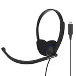 Koss Headset CS200-USB On-Ear Mic Svart