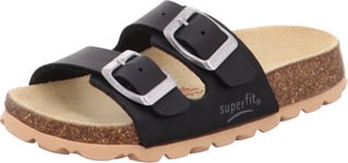 Superfit Kids' Fussbettpantoffel Black, 34