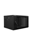 Lanberg WF02-6606-10B Rack Cabinet 19" Double Section Wall Mount 6U 600x600mm (Flat Pack)) Black