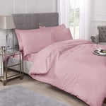 Emma Barclay Parure de lit 1 Personne en Percale 180 Fils Rose