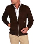 D'Arienzo Bomber Veste Velours Cuir Homme Marron en Cuir Veritable Blouson Daim Gaudil 54/XXL/Marron foncé