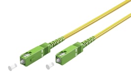 Goobay Fiberoptisk kabel (FTTH), Singlemode (OS2) Yellow, gul (Simplex), 0,5 m plugg SC-APC (8°) > plugg SC-APC (8°), halogenfri kabelhölje (LSZH)