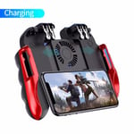 Pubg Controller Trigger Free Fire Control For Phone Gamepad Joystick Android Iphone Mobile Game Pad Smartphone Gaming Pupg Pugb, Wireless Fan Red