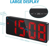 Criacr Digital Alarm Clock,  Bedside Mains Powered, Clear Large Font LED Date