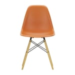 Vitra Eames Plastic Side Chair RE DSW stol 43 rusty orange-golden maple