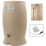 EDA Récupérateur d'eau Récup'O + 1 Kit collecteur 107x80x181cm - Contenance 1000L - Beige