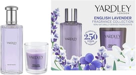 YARDLEY ENGLISH LAVENDER GIFT SET 2PC Eau De Toilette & Candle LADIES PRESENT