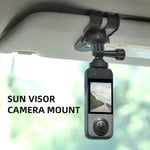 Car Sun Visor Camera Mount for DJI Action 3 GoPro 11 Insta360 X2/X3 GO 3