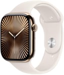 Apple Watch 10 46mm GPS+4G Titan Sport M/L Gold/Star Light